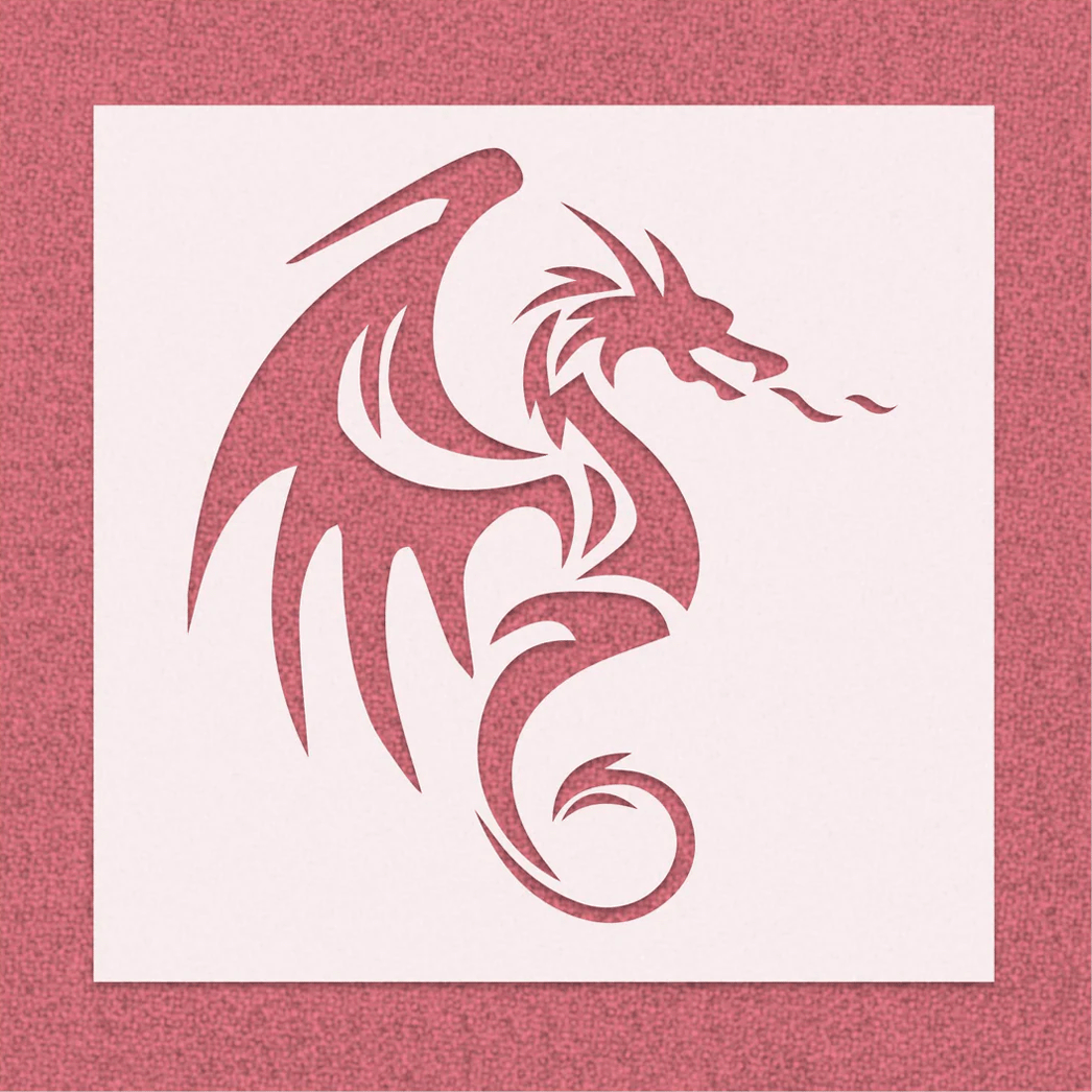 Dragon fire stencil