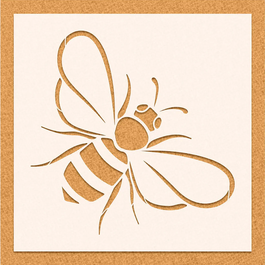 Honey Bee Stencil Art