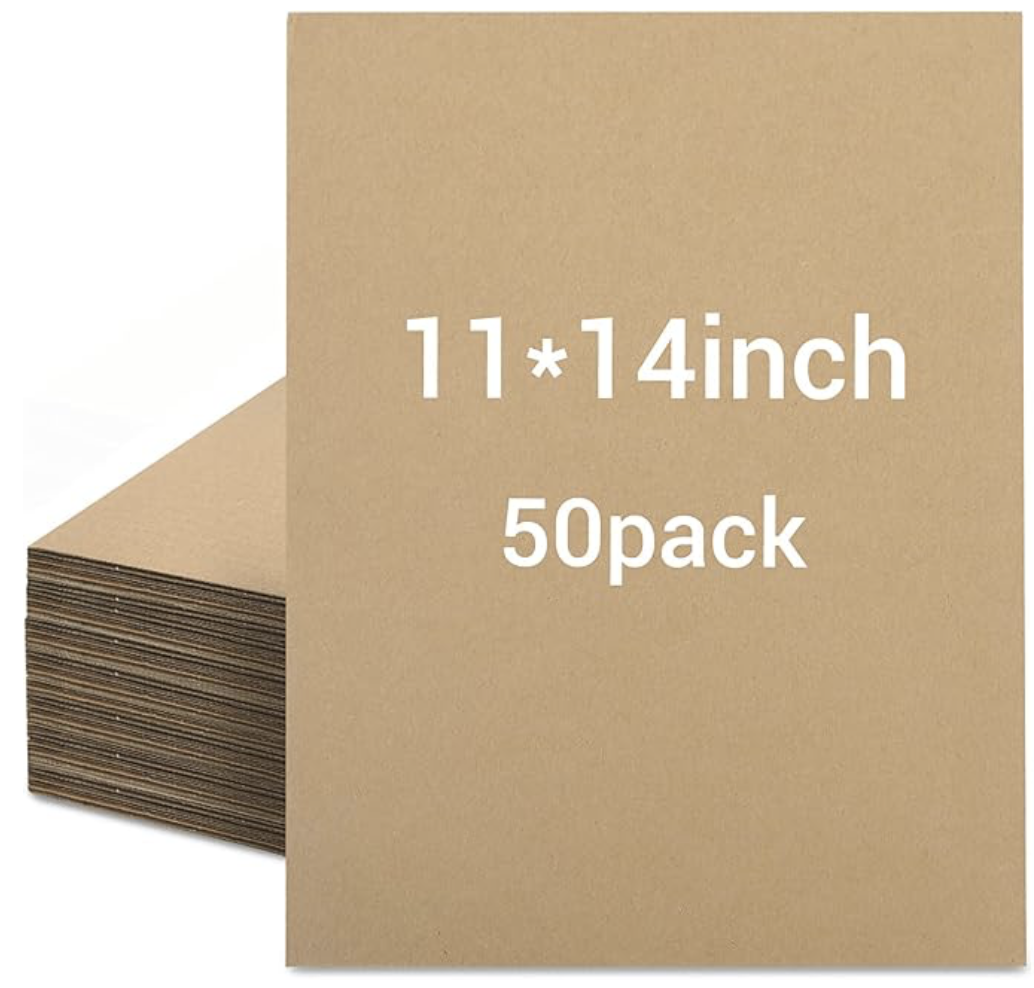 Laser Cut this 11x14 Corrugated Cardboard Sheets 