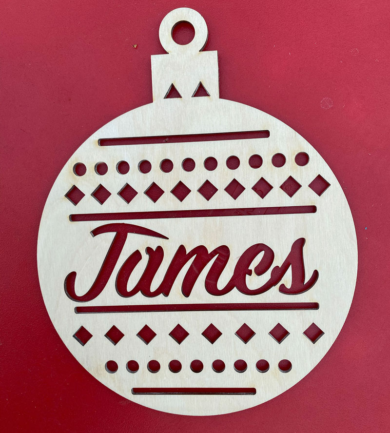 wooden custom ornaments